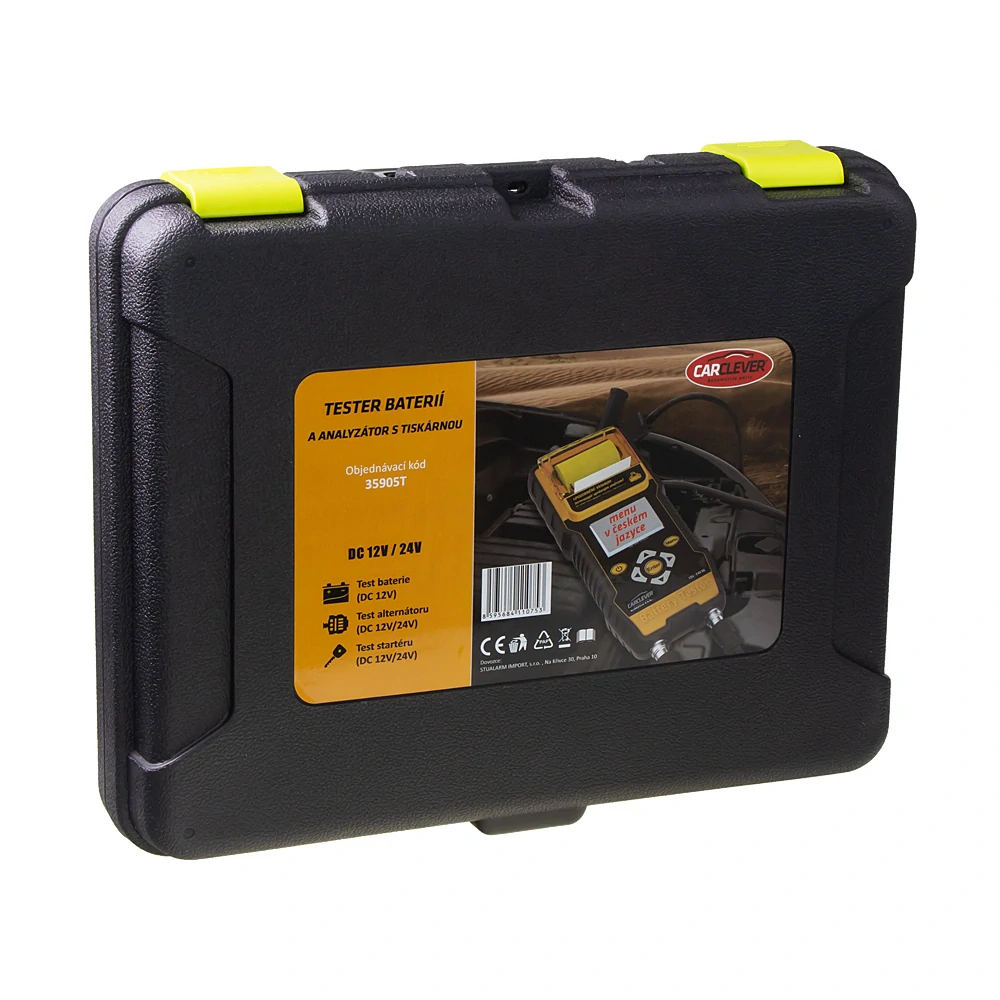 Tester akumulátorů CarClever s tiskárnou 3v1