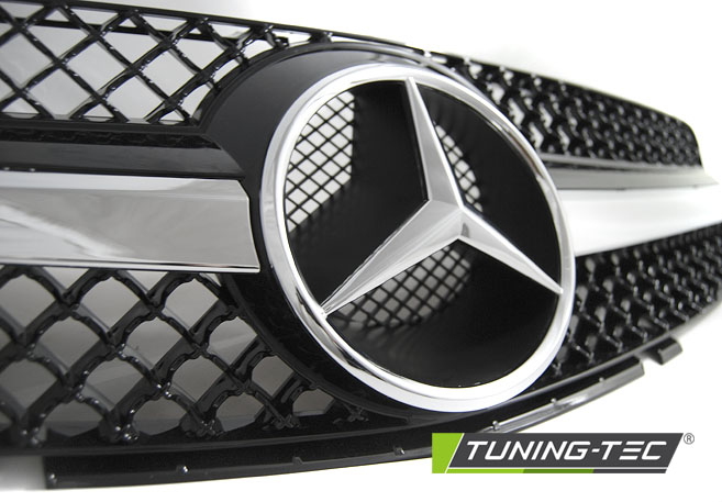Přední maska Mercedes SL R230 2001-2006 SL Look chromovo černá