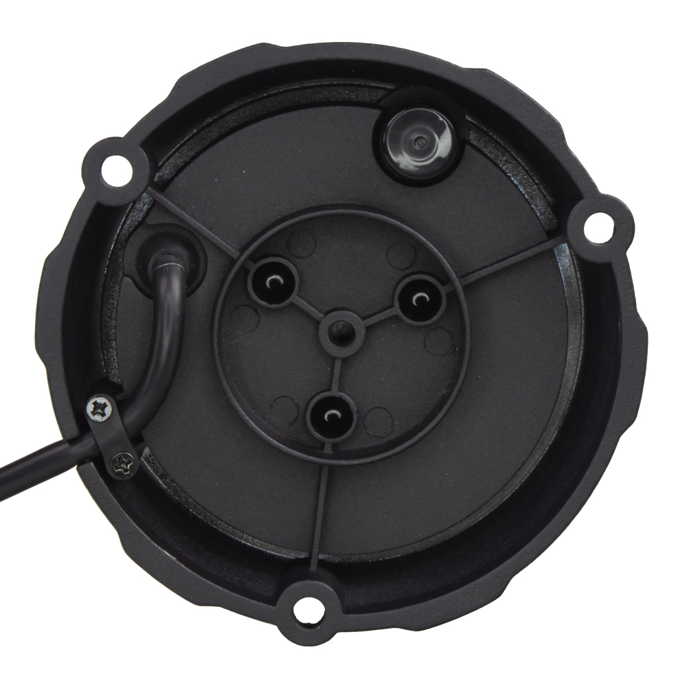 Robustní modro-červený LED maják, černý hliník, 48W, ECE R10