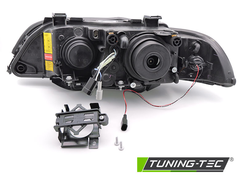 Přední světla angel eyes BMW E39 D2S xenon 00-03 černá