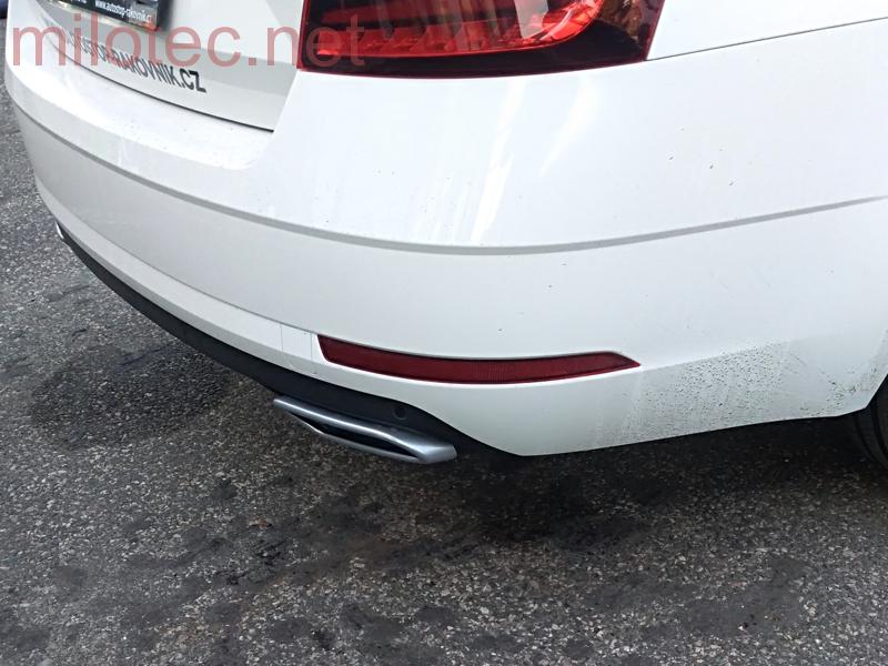 Dummy - koncovky výfuku, Alu Brush, Škoda Octavia III./ Facelift, r.v.2013/2017