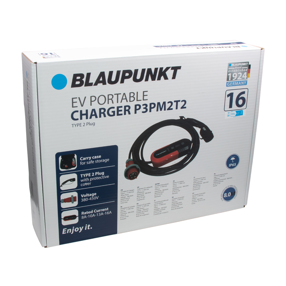 BLAUPUNKT nabíječka pro elektromobily 3fáze/CEE->Typ2/8m 11kW