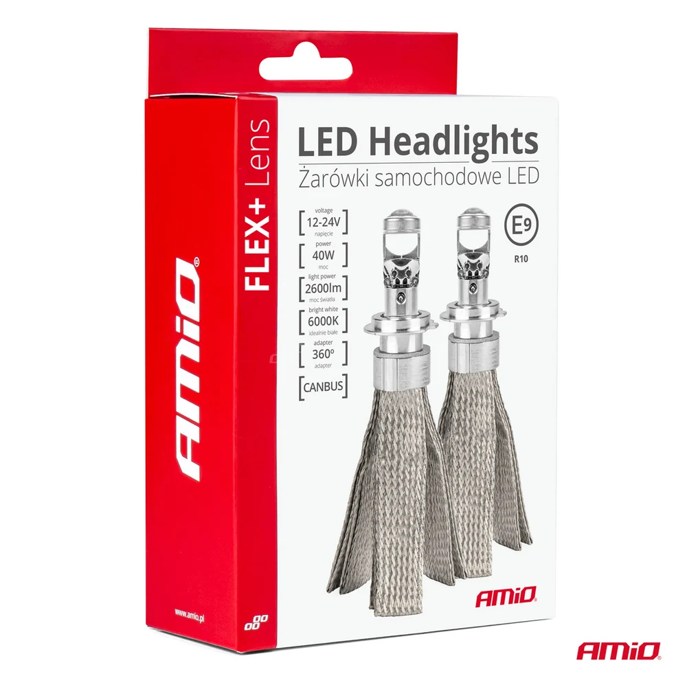 LED žárovky hlavního svícení H7 FLEX+ Lens Series AMiO