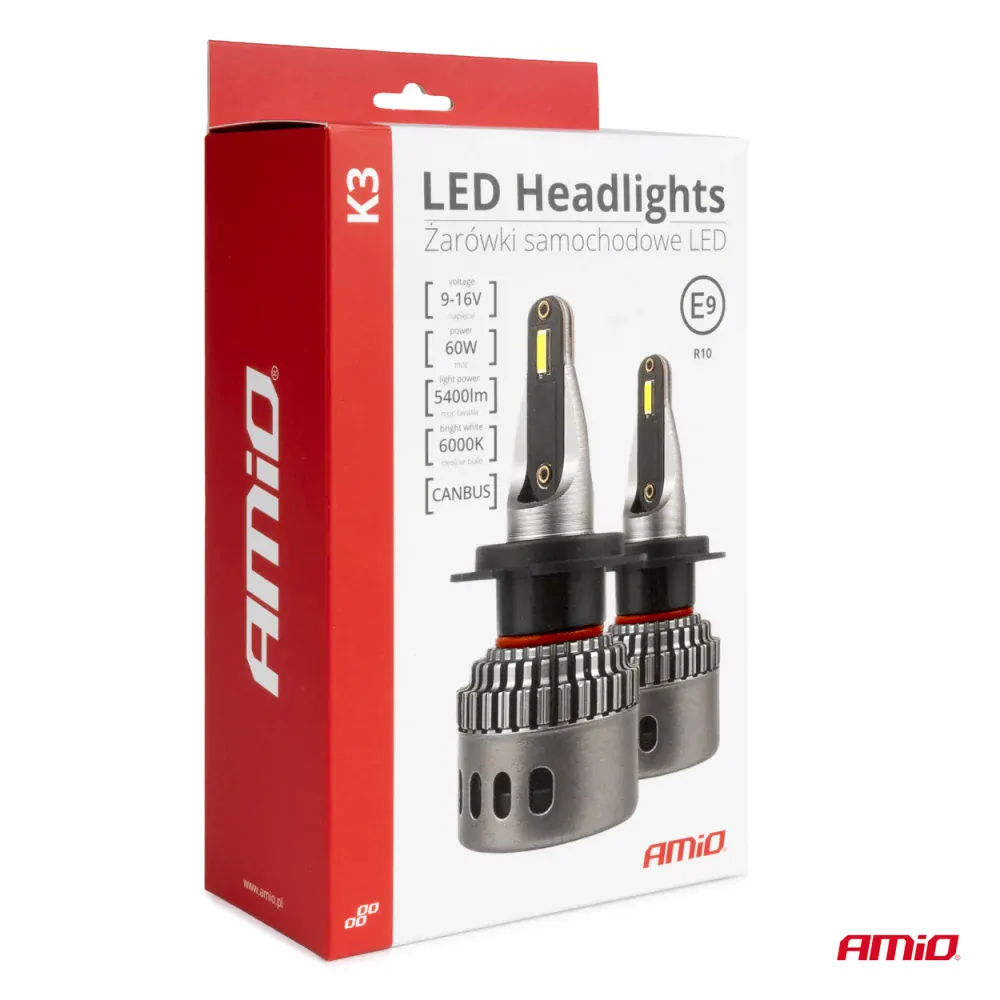 LED žárovky H1, 5400 LM/ bílé 6000K canbus AMIO