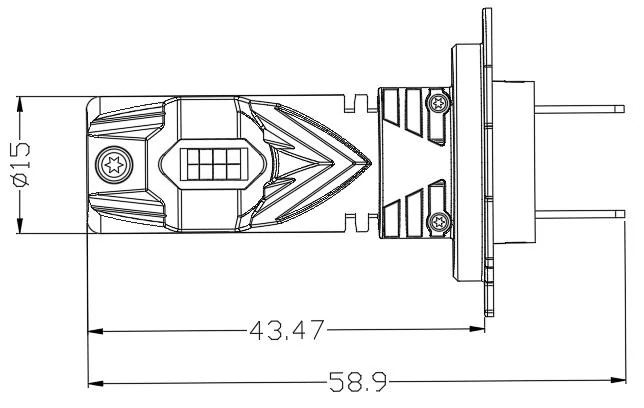 CAN-BUS LED žárovky H7 bílá, 9-18V, 5400LM 2 ks
