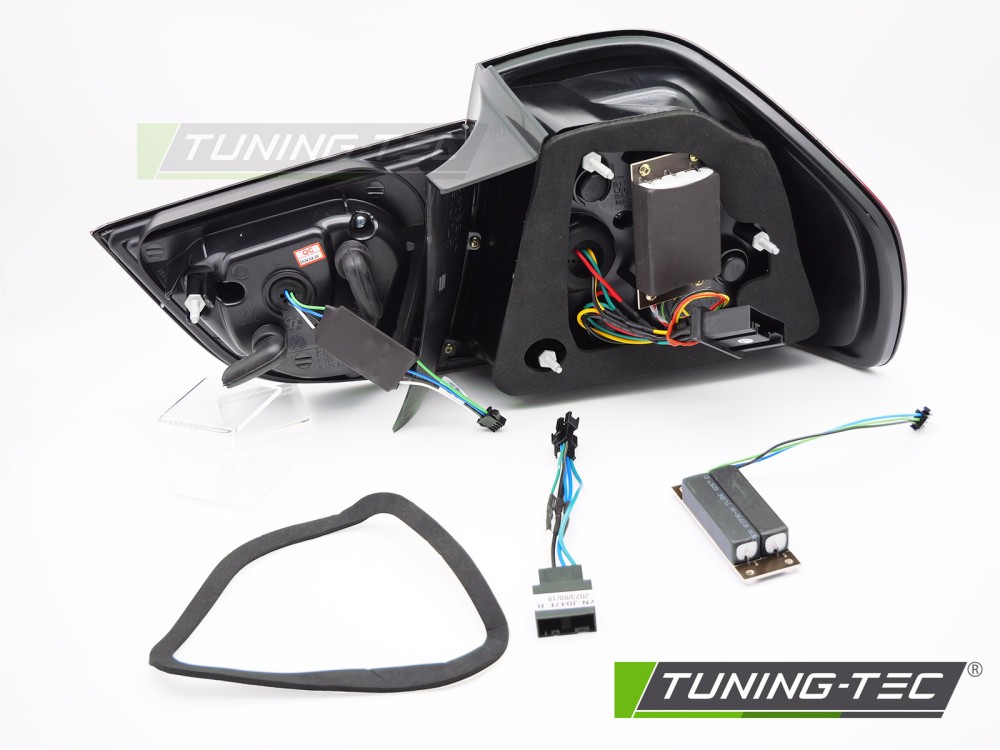 Zadní LED světla BMW E90 2009-2011 ČERNÉ KOUŘOVÉ SEQ