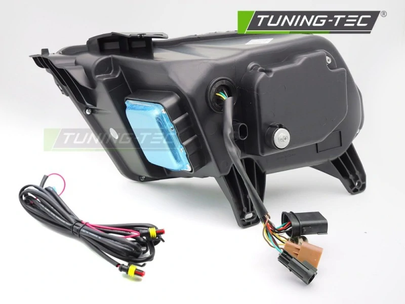 Přední FULL LED světla, světlomety, lampy Ford Mustang, 2010-2013, DRL, SEQ, černé