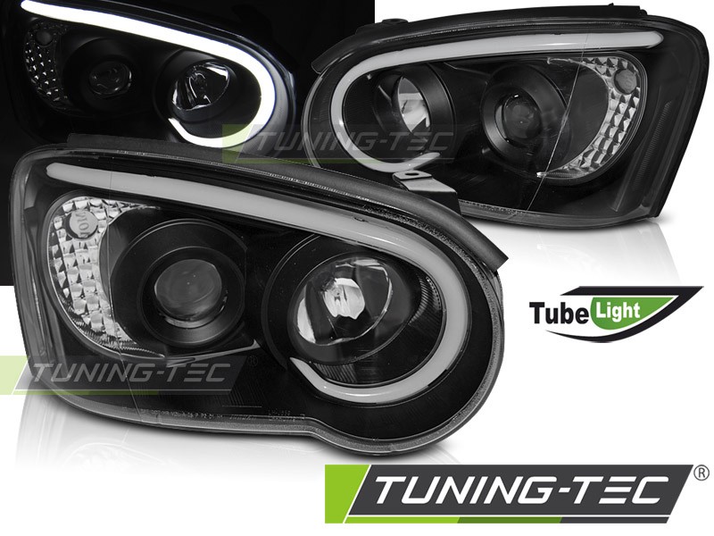 Přední světla, světlomety, lampy Subaru Impreza GD, 2003-2005, Tube Light, černé