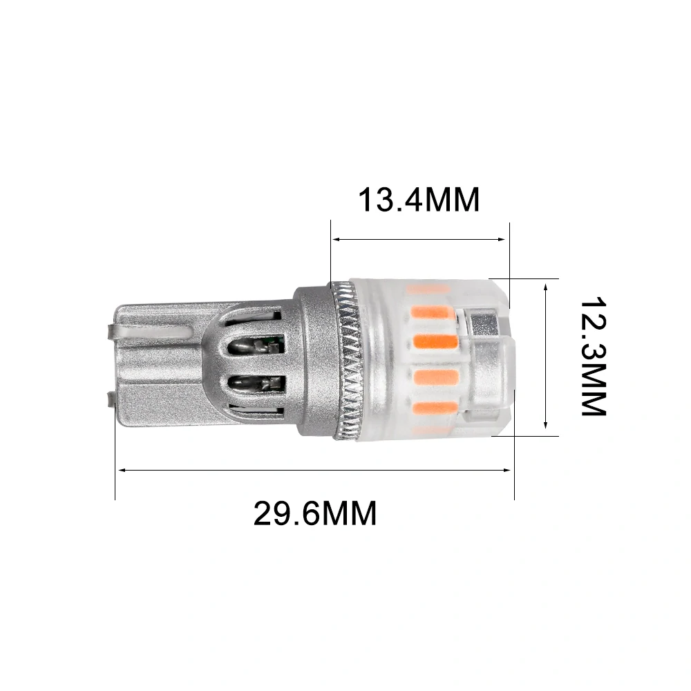 LED žárovka T10 oranžová, 12V, 13LED SMD