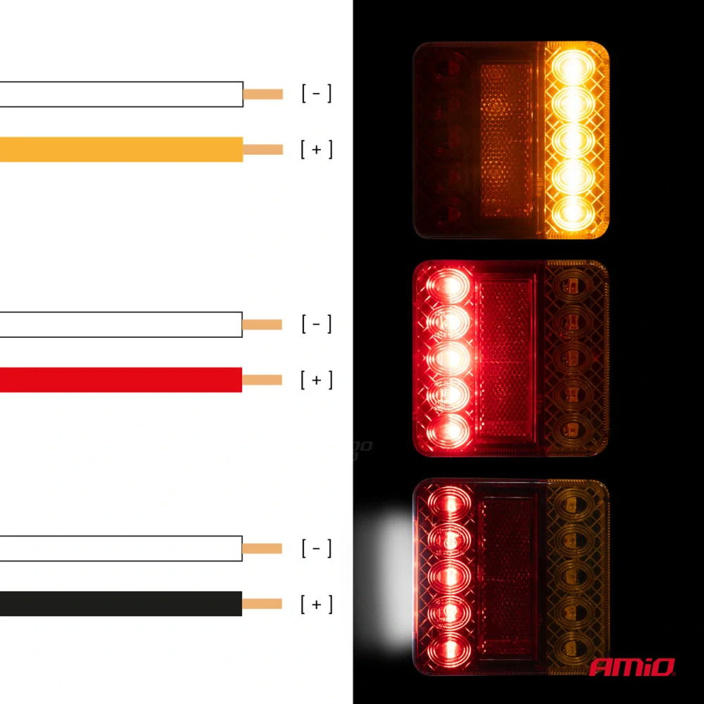 Zadní sdružené LED světlo 12V/24V, homologace