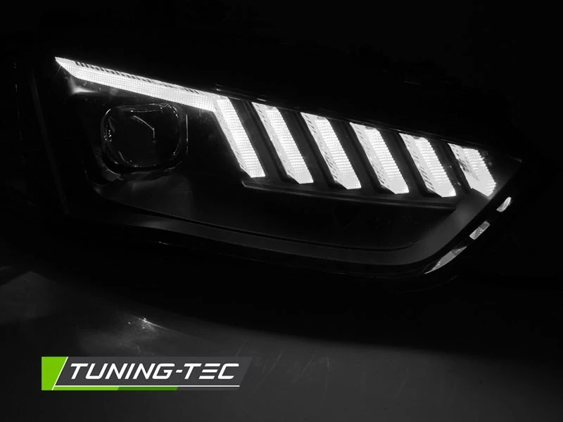 Přední světla, světlomety, lampy Audi A4 B8, 2012-2015, LED, SEQ, černé