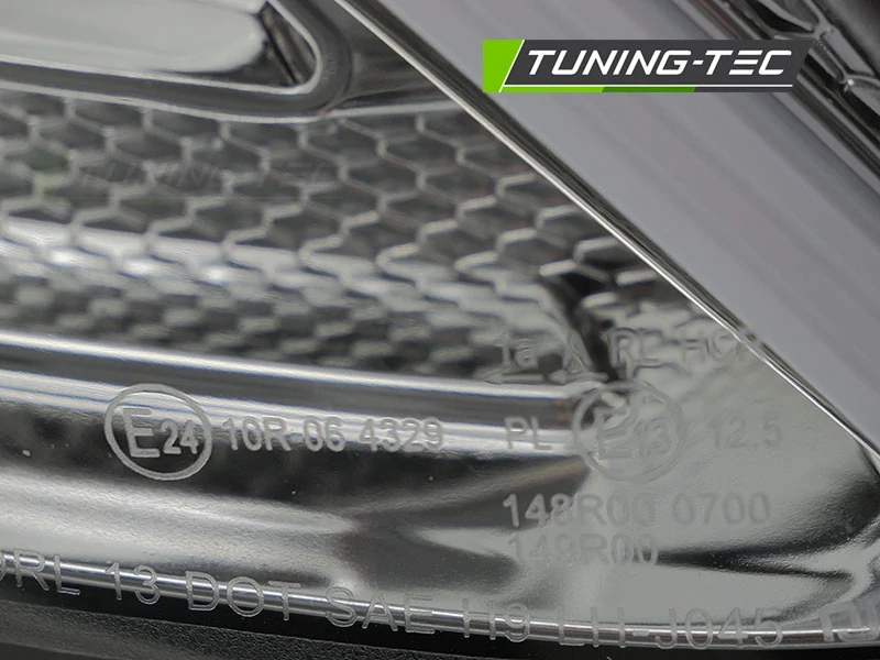 MERCEDES W205 14-18 - přední chromová světla TUBE LED