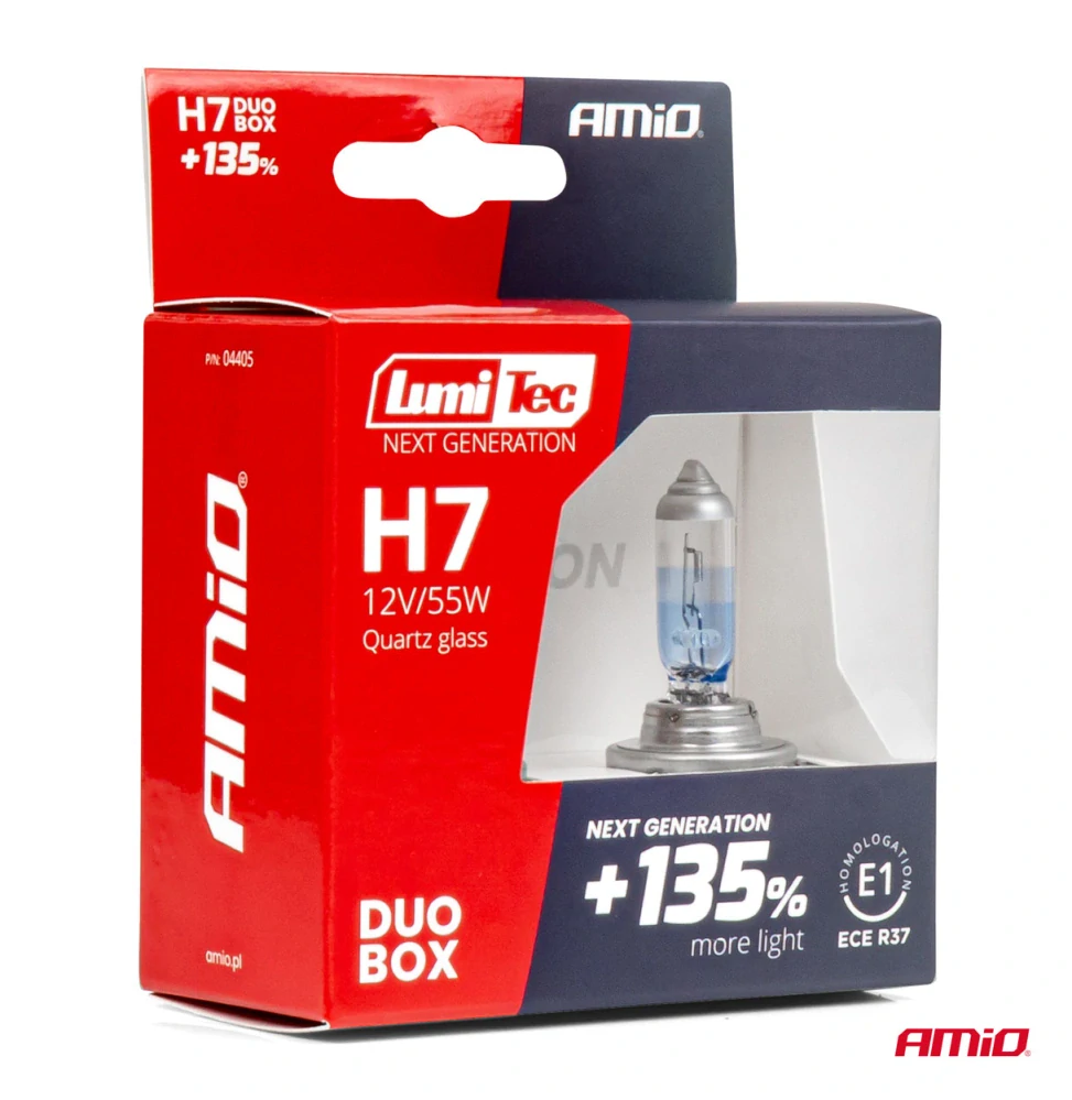 Halogenové žárovky H7 12V 55W LumiTec NEXT GENERATION +135% DUO BOX AMiO