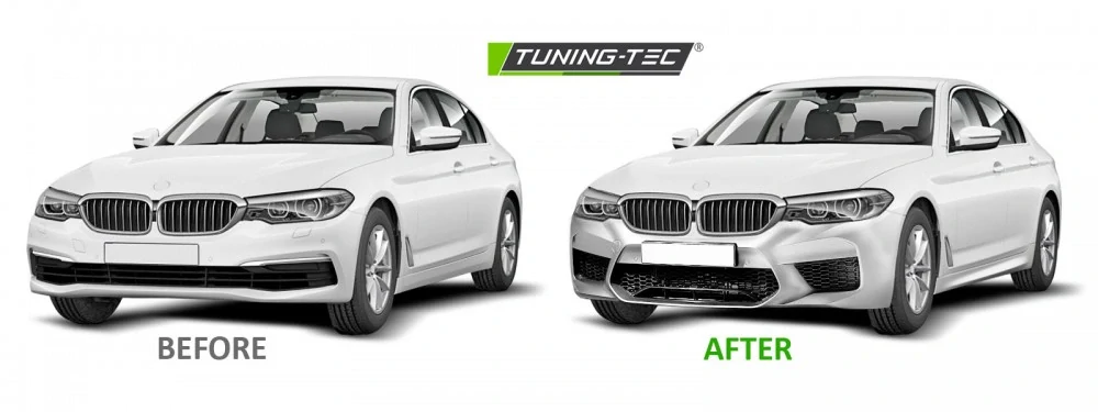 Přední nárazník BMW 5, G30, G31 2017- M5 Style bez otvorů pro PDC a mlhovky