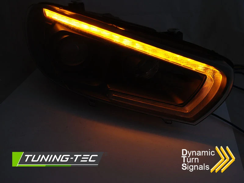 Přední xenonová světla, světlomety, lampy VW Scirocco, 2008-2014, XENON, SEQ, černé
