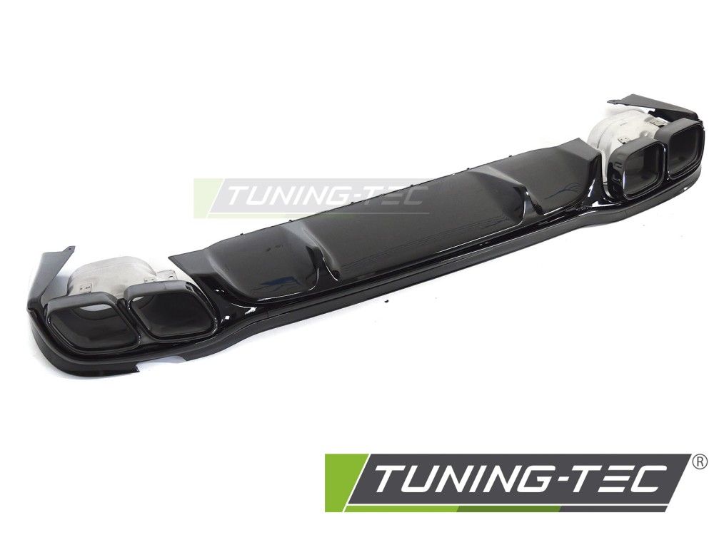 Zadní difuzor SPORT STYL Mercedes W213 / S213 2020-2023 2x dvoukoncovka ČERNÝ LESKLÝ