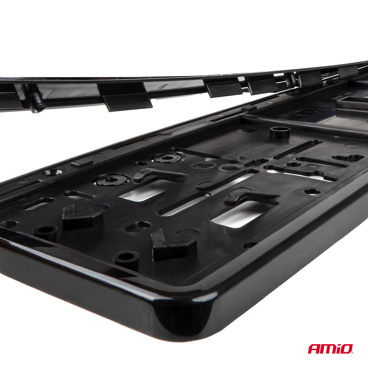 Podložka pod SPZ - ČERNÁ / L PREMIUM EU/DE AMiO