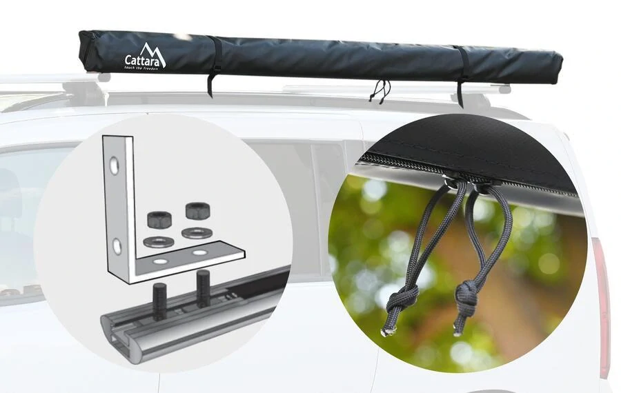 Střešní markýza na auto Sapri 200x250cm PU2000mm