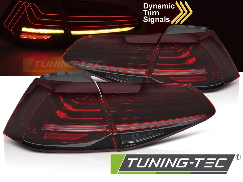 Zadní světla VW GOLF 7 13-19 červená LED SEQ
