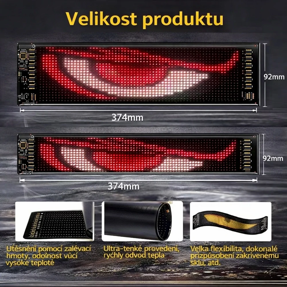 LED Matrix panel Devil Eyes 9,2x37,4 cm (2 ks)