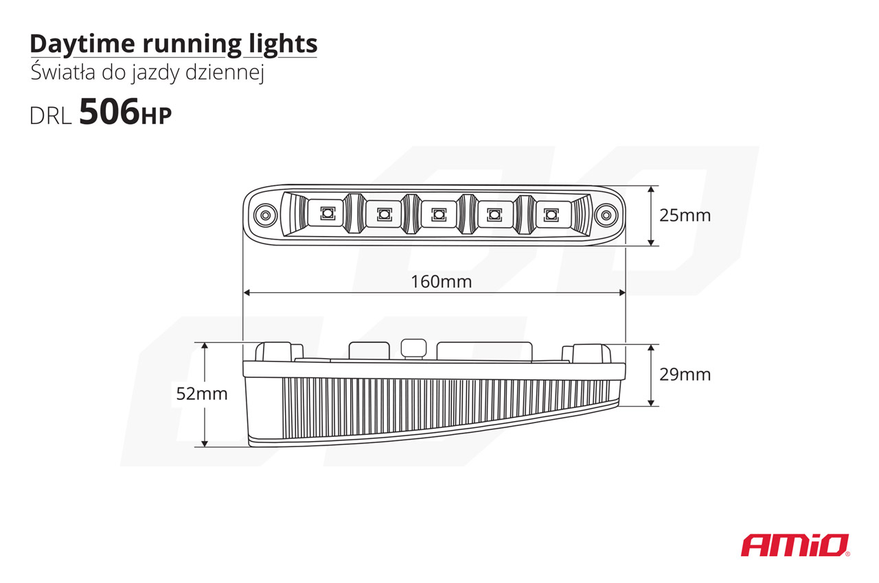 Světla pro automatické denní svícení s LED, homologace