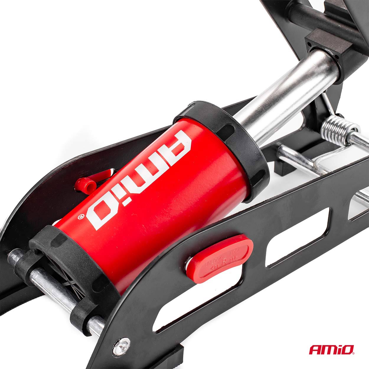 Jednopístová nožní pumpa s manometrem 11 BAR | 160 PSI, model PU06 - Amio