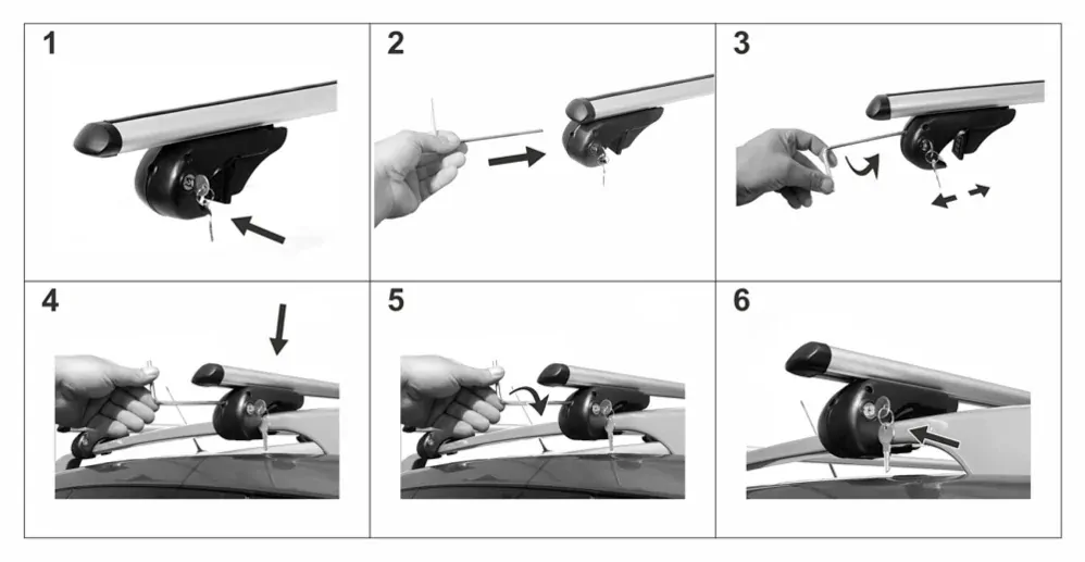 Příčný nosník zamykací hliníkový 120cm  AMIO