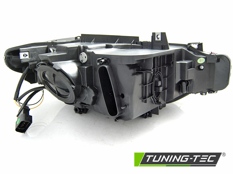 Přední světla, světlomety, lampy BMW E60, E61 2003-2007, 3D LED Angel Eyes, černé