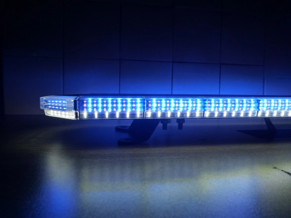 LED rampa 1400mm, oranžovo červeno/modrá+bílá, 10-30V, ECE R65