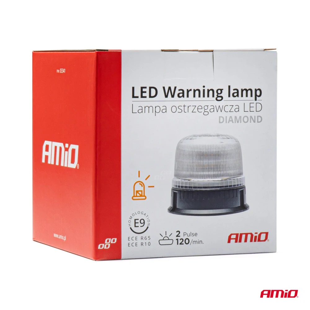 Výstražný maják W25b 3 šrouby R65 R10 24LED 12/24V IP66