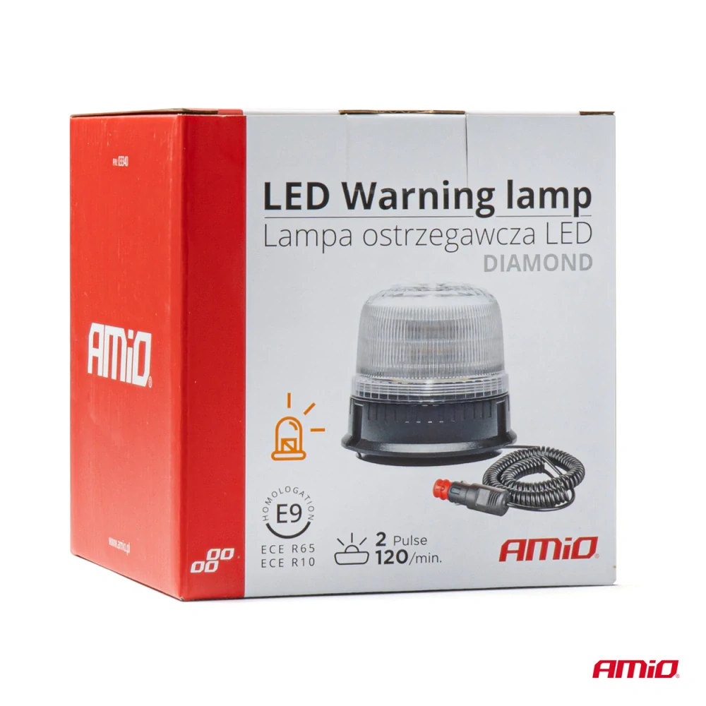 Výstražný maják W25m Magnetický / 3 šrouby R65 R10 24LED 12/24V IP66