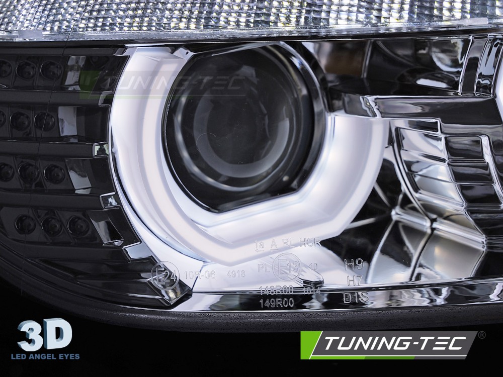 Přední světla s U-TYPE LED BMW F30/F31 2011-2015 chrom