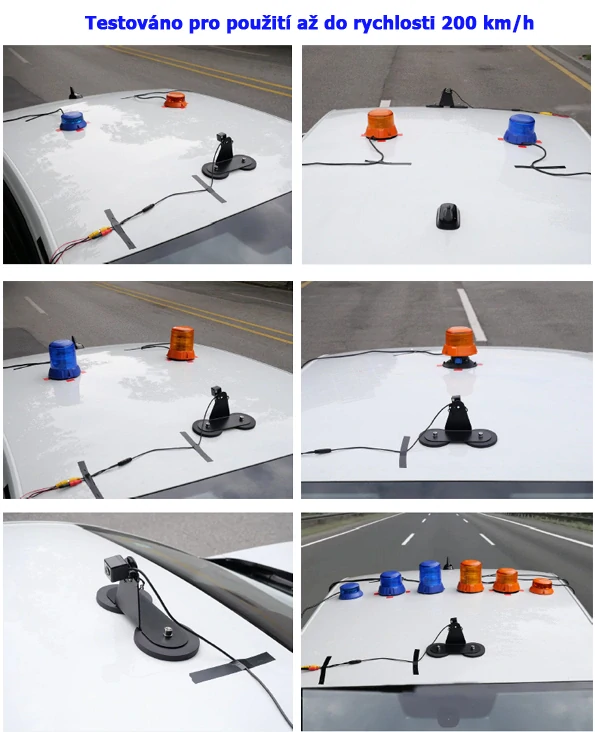 Robustní PROFI oranžový LED maják, oranž.hliník, 48W, ECE R65