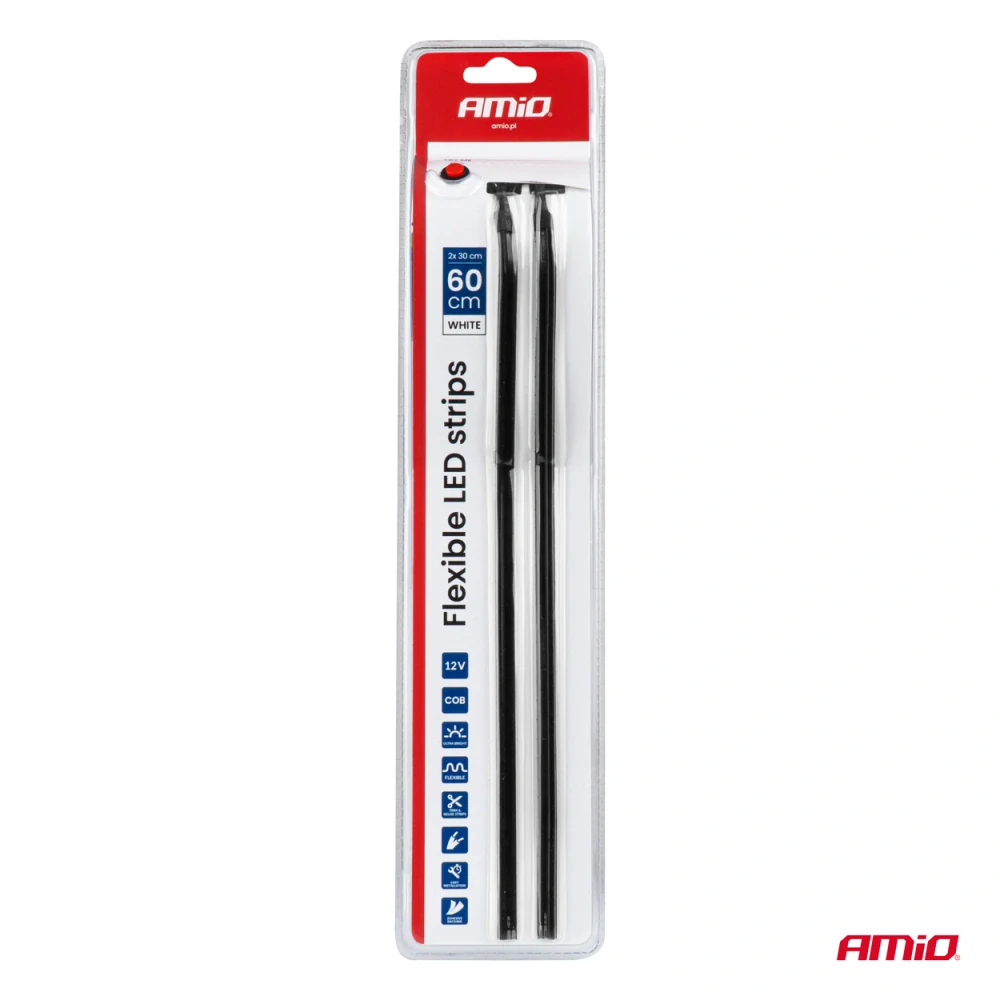 LED interiérové boční osvětlení AMIO 2×30 cm, bílé, 12V