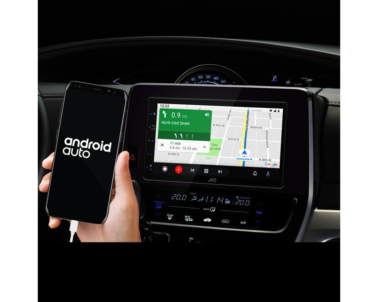 JVC 2DIN DAB+ / FM autorádio/6,8" displej/USB/AUX/Bluetooth/Apple CarPlay / Android Auto