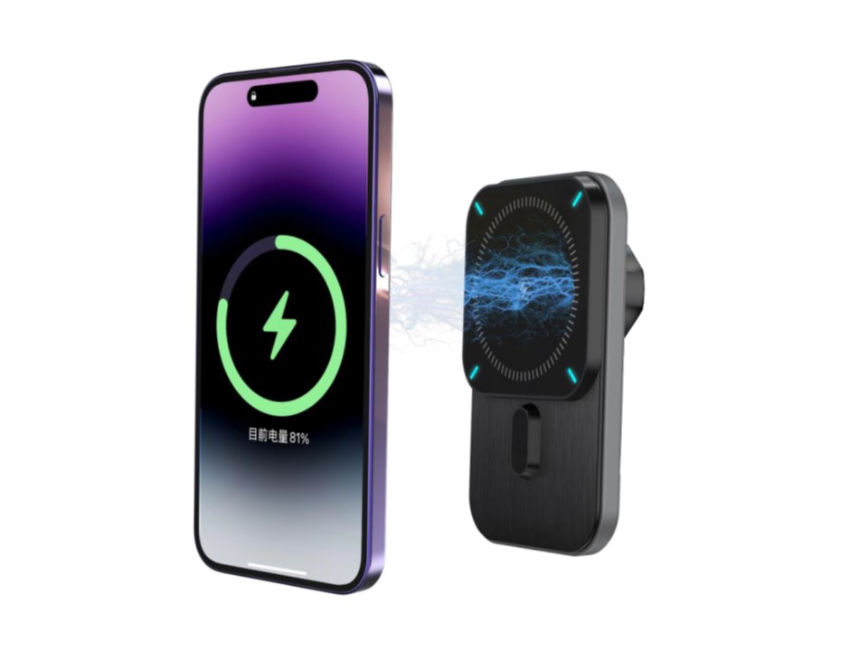 Magnetický držák s Qi dobíjením do mřížky ventilace (MagSafe compatible)