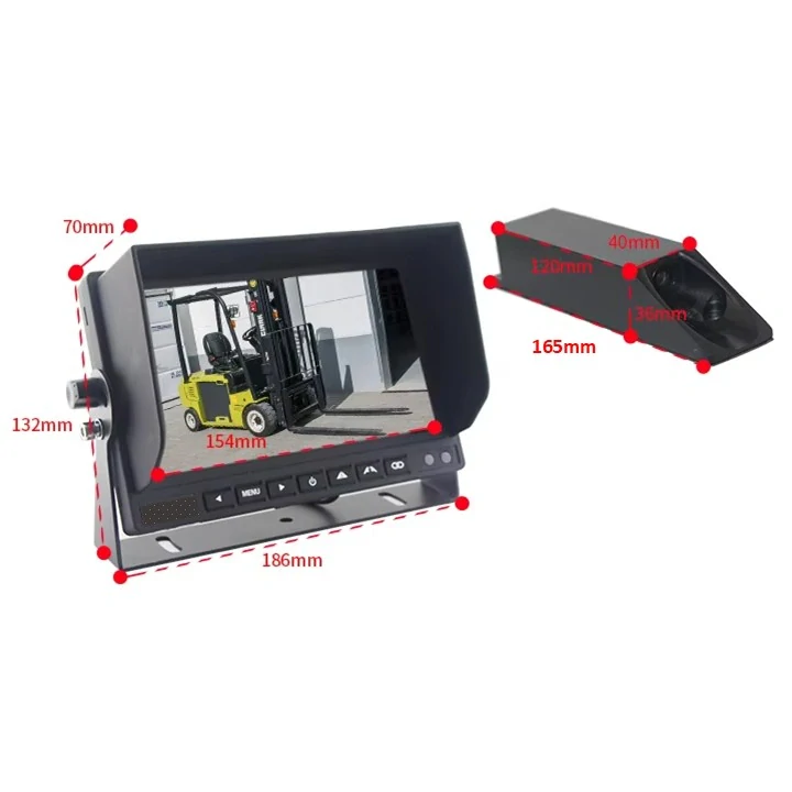 SET bezdrátový kamerový systém s monitorem 7" AHD, DVR, pro vysokozdvižné vozíky