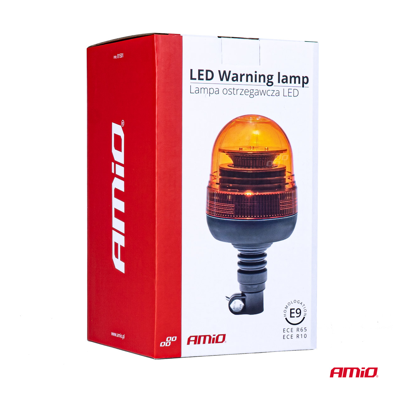 LED maják na držák 12/24V, 39 LED, oranžový, R65 R10 | AMIO
