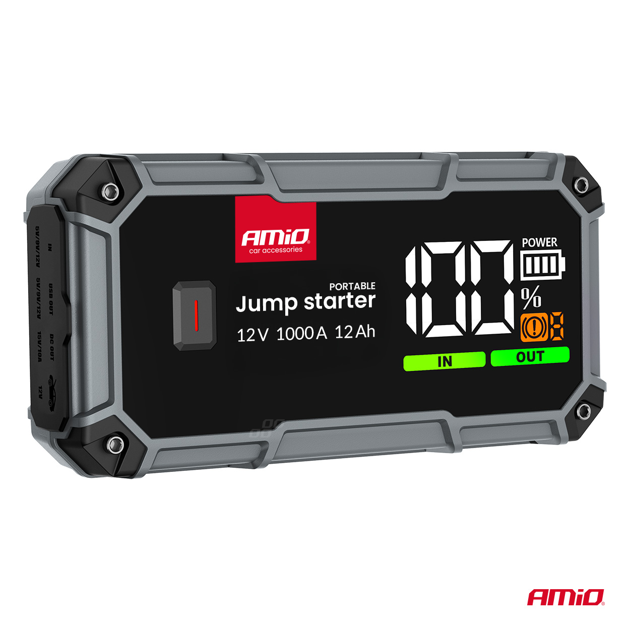 Power Banka, startovací stanice | booster 12000 mAh | 1000A USB LED | AMIO
