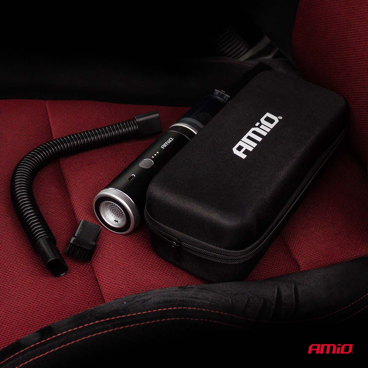 AKU vysavač do auta AMIO, 6000 mAh 100W, 20 kPa
