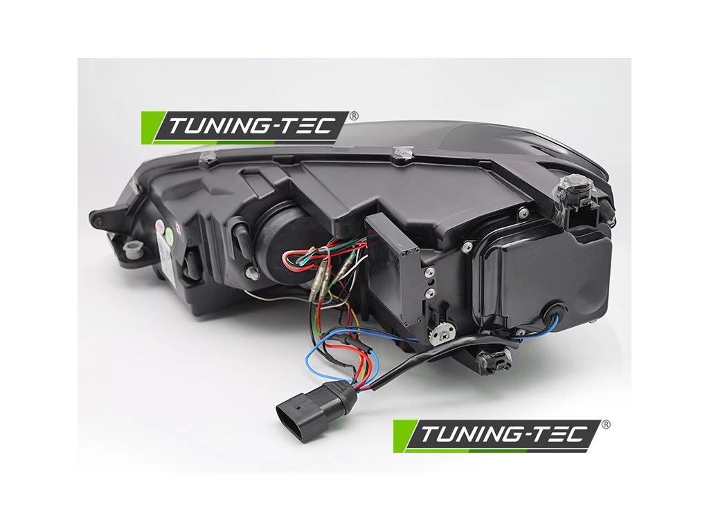 Přední světla VW Golf VII 13-17 SEQ černé s černou linkou