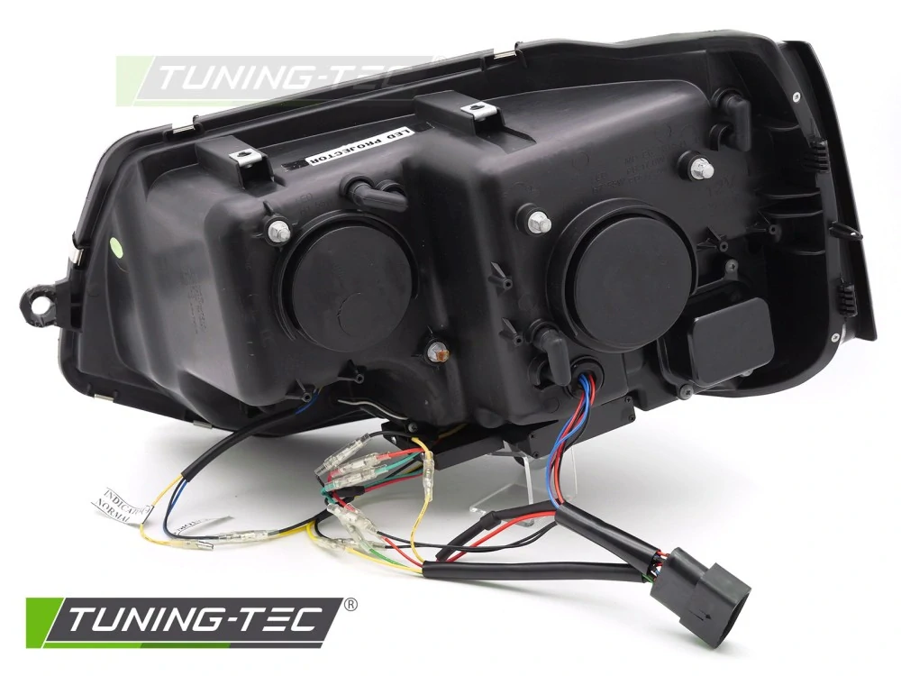 Přední světlomety, světla, lampy Volkswagen T5, 2010-2015. TRU TUBE DRL, black