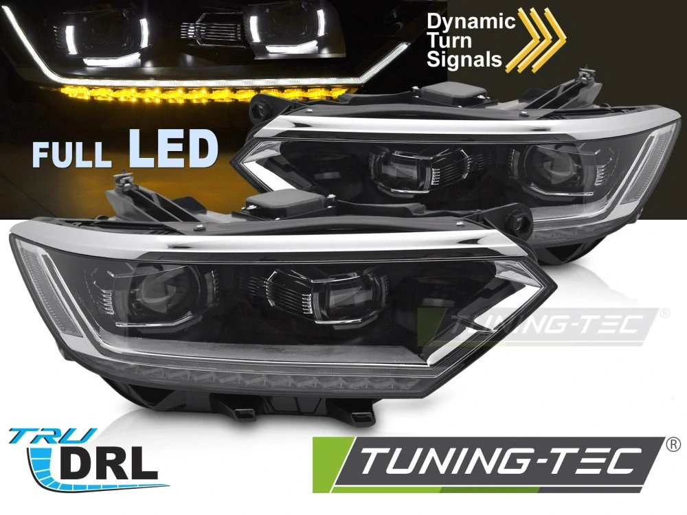 Přední FULL LED světla SEQ DRL Volkswagen Passat B8 2014-2019