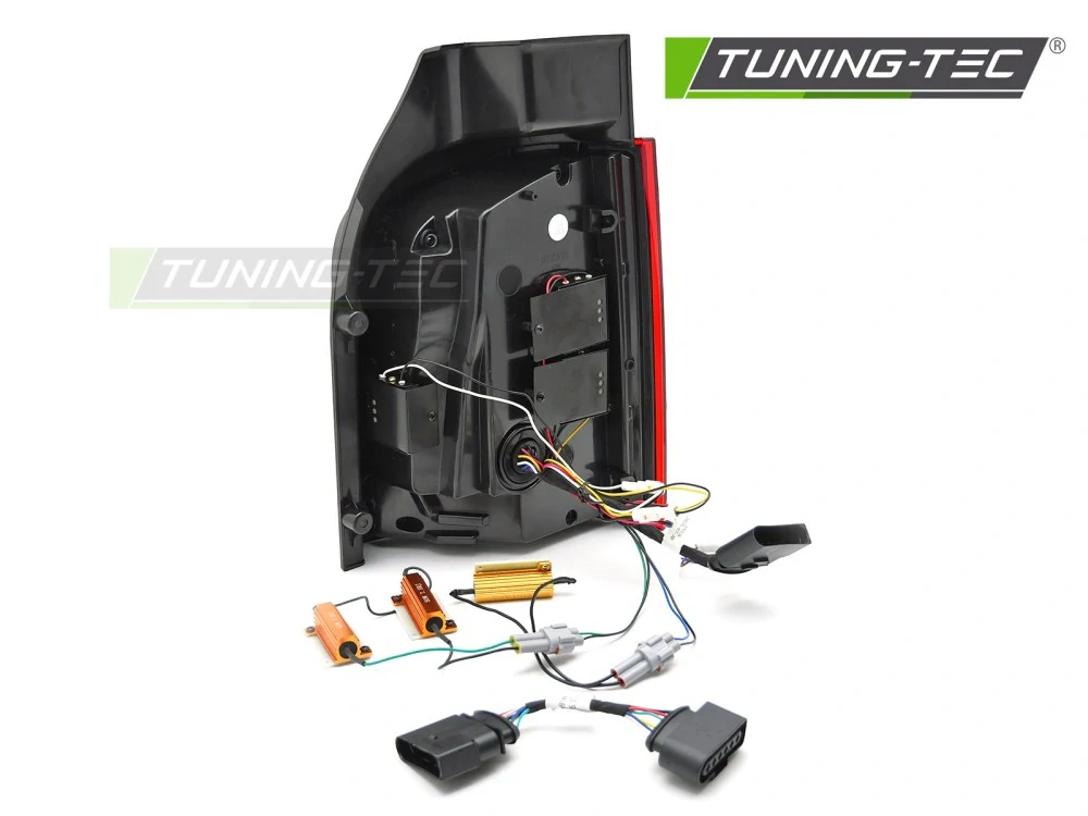 Zadní světla VW T5 04/03-09 / 10-15 zad.výklopné dveře, červená LED SEQ