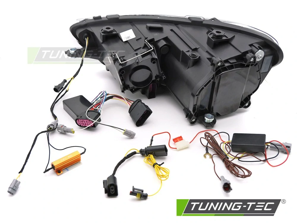 Přesní světla VW SCIROCCO III 08-14 černá LED DRL SEQ