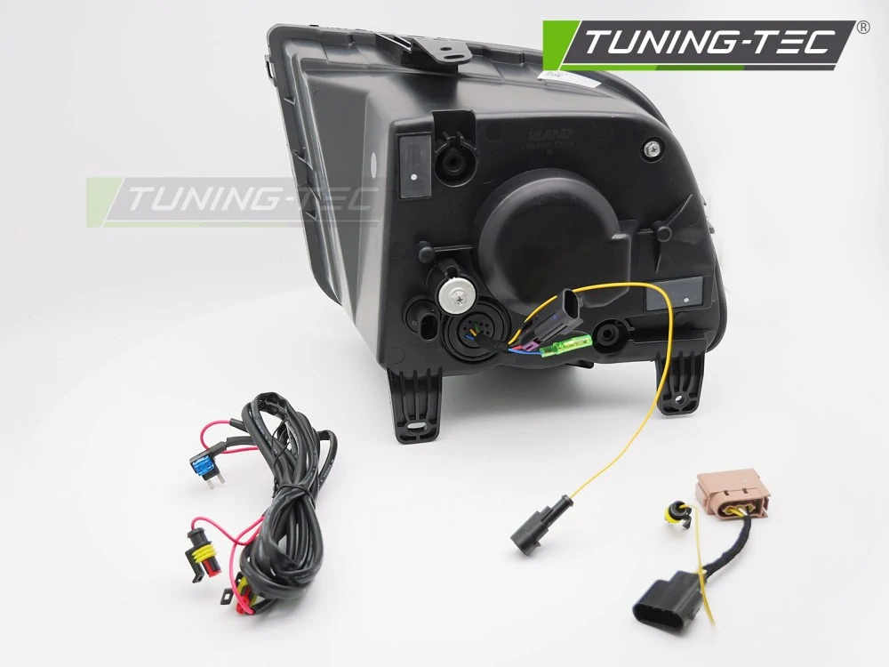 Přední světla Ford Mustang 2004-2009 černá TUBE LED