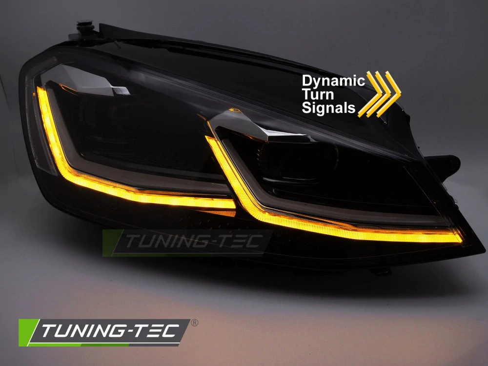 Přední FULL LED světlomety SILVER LINE s DRL – VW Golf VII (2012-2017)