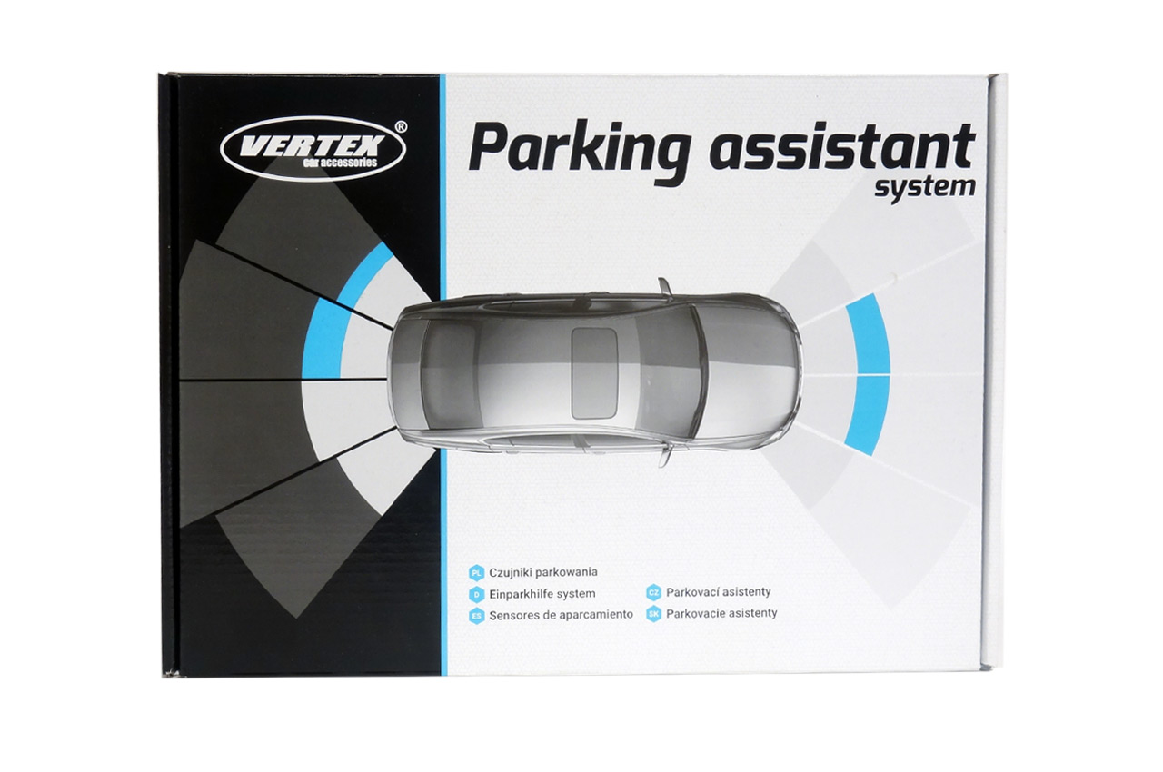 Parkovací asistent 4 černé senzory Gold 18mm s displejem LED - GRAF