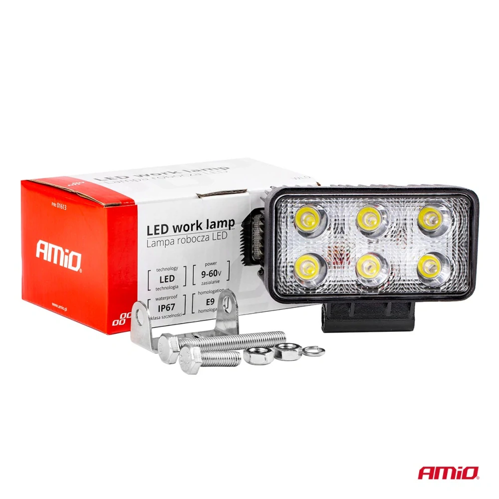 LED pracovní světlo 6 LED 110x60x55 mm | AMIO