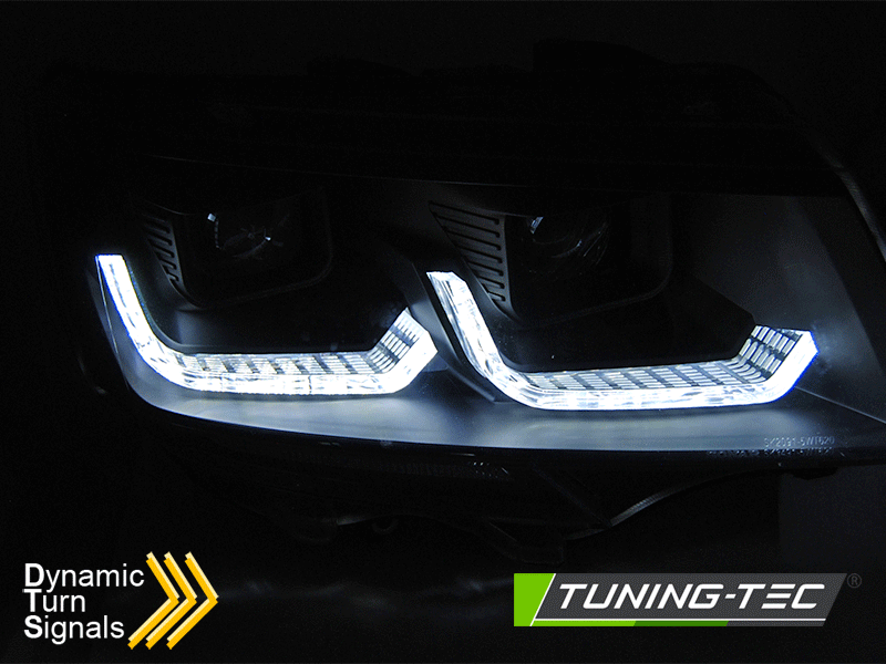 Přední světla VW T6.1 20- TUBE LIGHT DRL SEQ černá